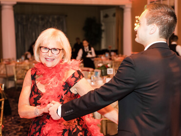 Joan Helfman, a stroke patient, is dancing