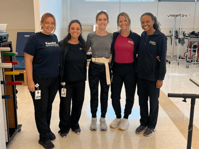 Patient with therapists