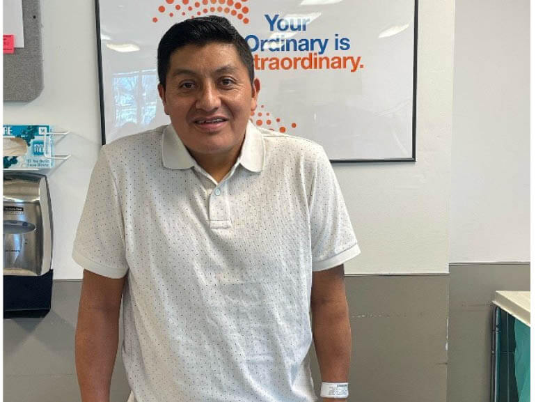 Photo of Luis Guarquila Zhindon at Kessler Institute for Rehabilitation.