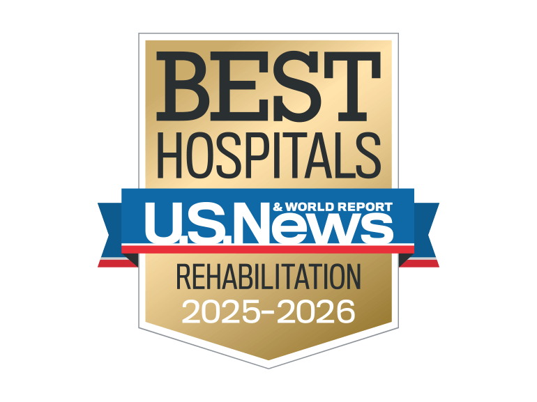U.S. News & World Report’s Best Rehabilitation Hospitals 2025-2026 badge
